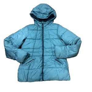 Wonder Nation Girl Wind Resistant Aqua Haze Bubble Jacket Size XLarge (14-16)‎